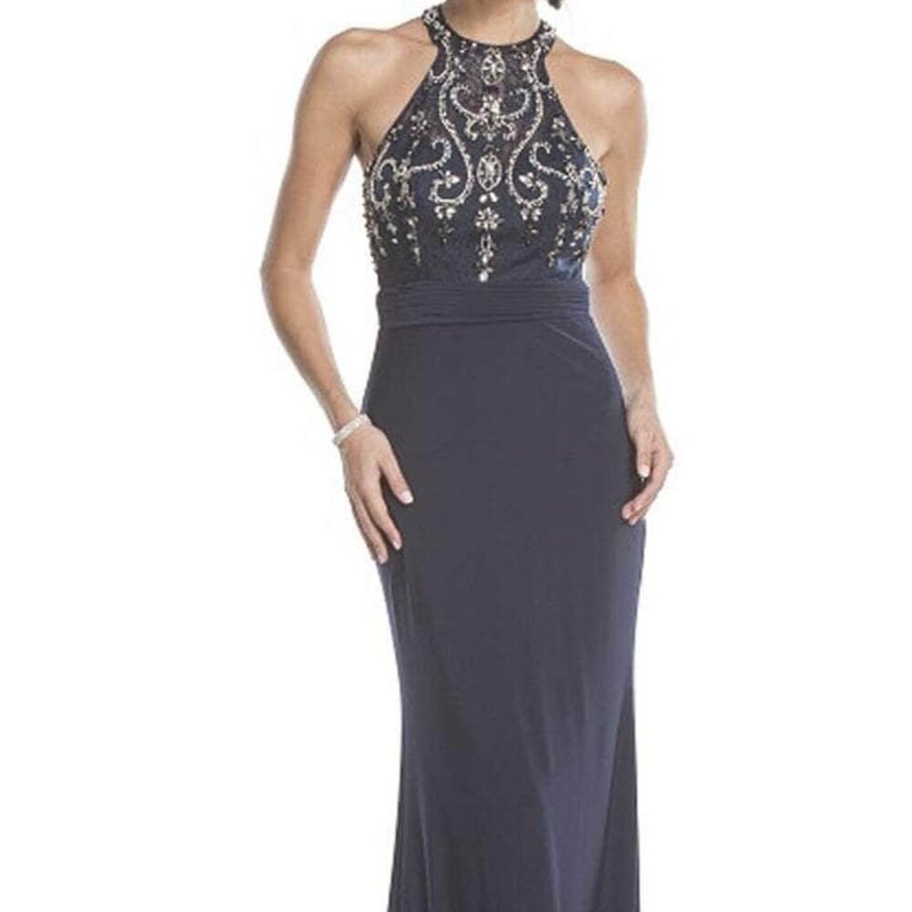 SALE NWT Aspeed Design 1581 Racerback Evening Dress Coral Size S